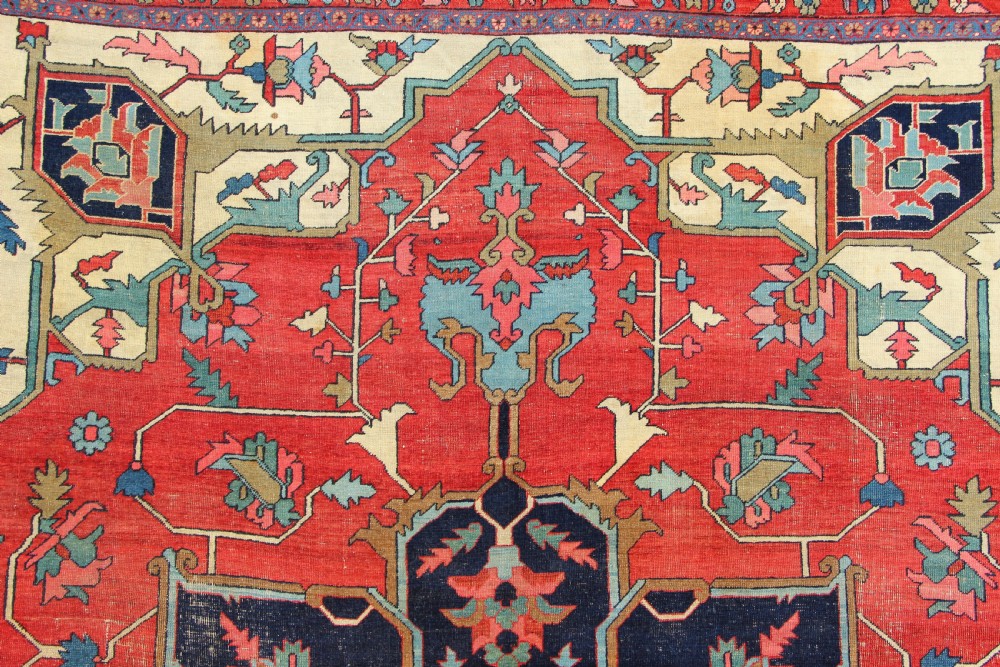 283 x 391cm Antique Fine 'Serapi' Heriz Carpet View VII