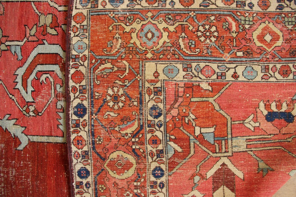281 x 373cm Antique Serapi Carpet View XII