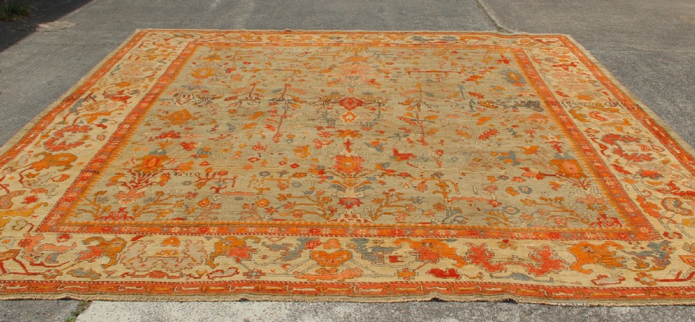 373 x 422cm Antique Oushak or Ushak Carpet View XI