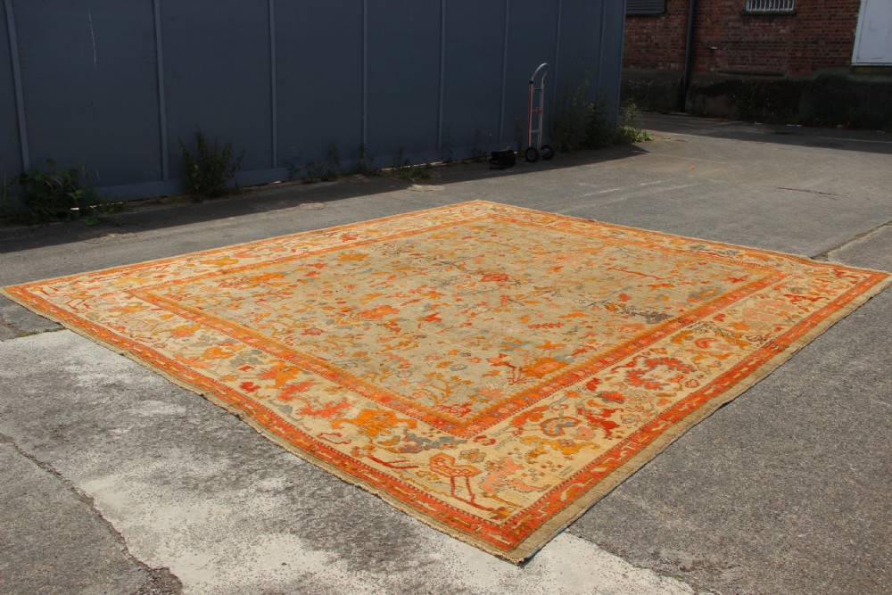 373 x 422cm Antique Oushak or Ushak Carpet View XII