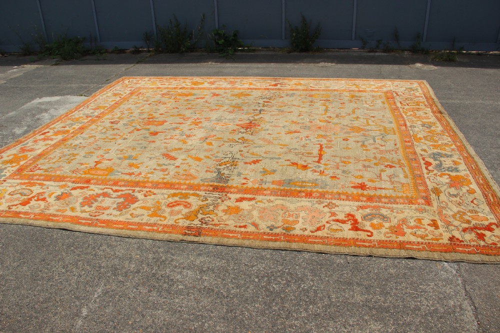 373 x 422cm Antique Oushak or Ushak Carpet View XVIII