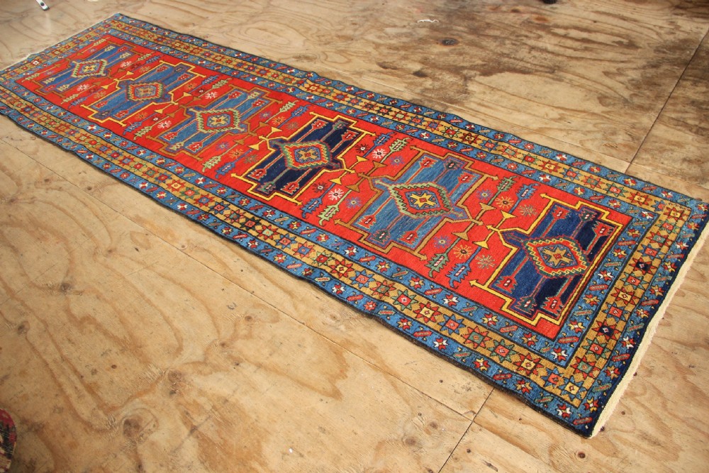 103 x 343cm Fine Antique Heriz Area Runner View III