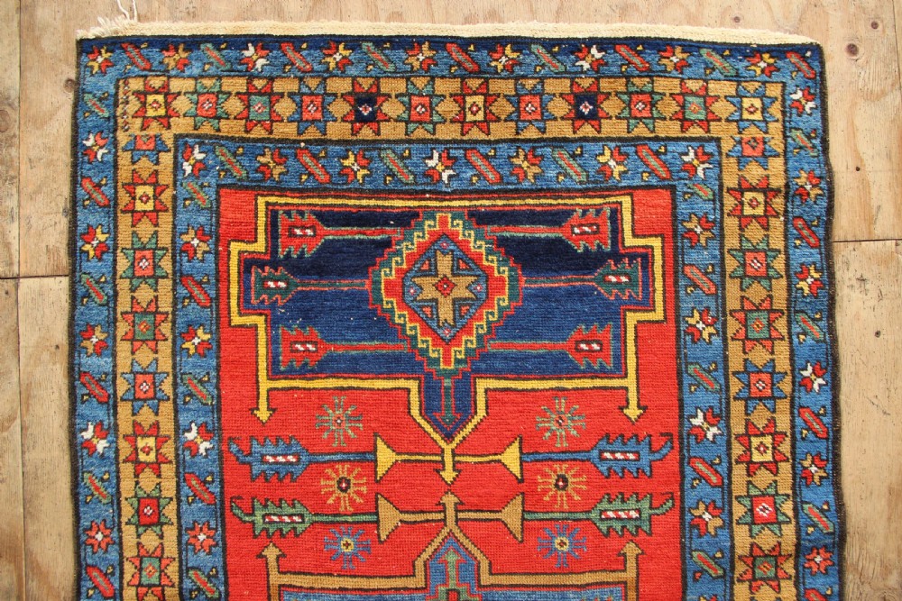 103 x 343cm Fine Antique Heriz Area Runner View X