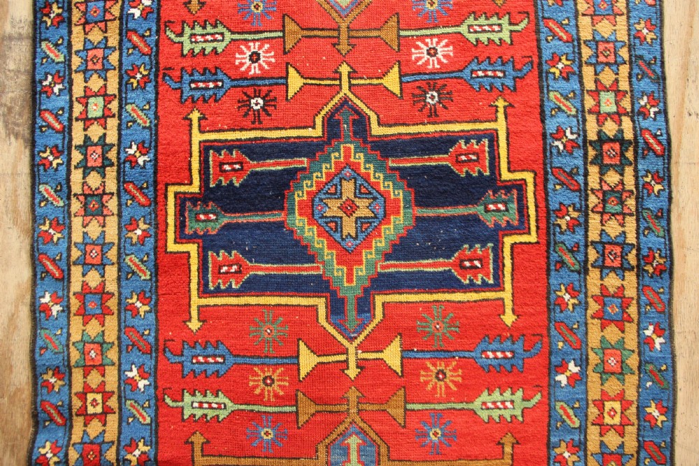 103 x 343cm Fine Antique Heriz Area Runner View XI