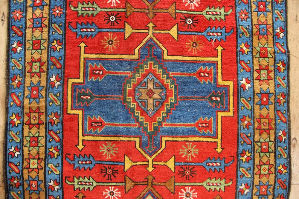 103 x 343cm Fine Antique Heriz Area Runner View XII