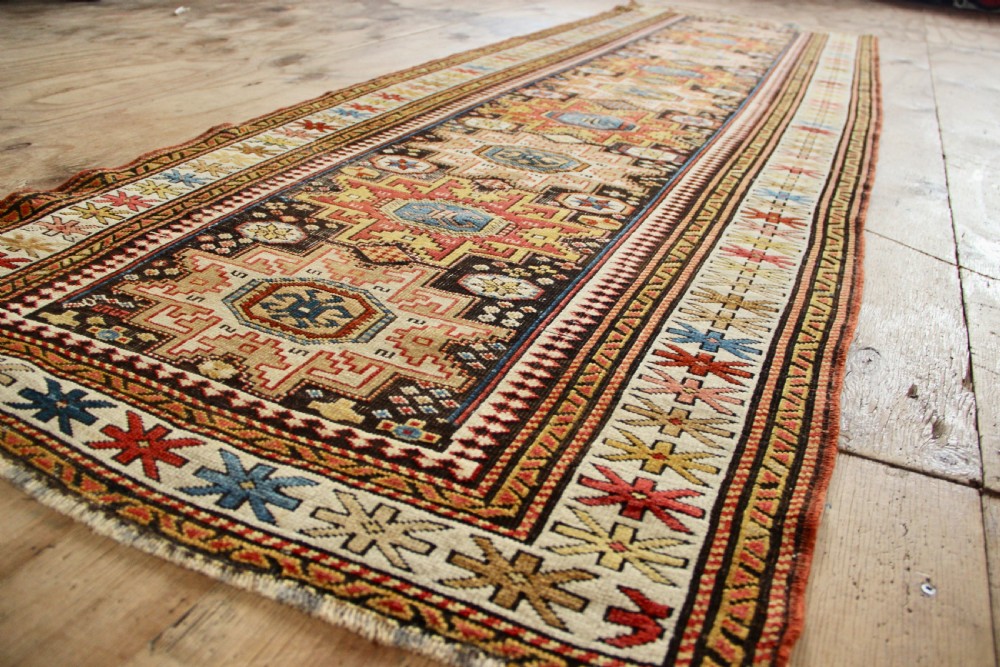 89 x 263cm Fine & Narrow Antique Caucasian Kuba Runner View IV