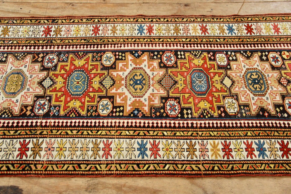 89 x 263cm Fine & Narrow Antique Caucasian Kuba Runner View V