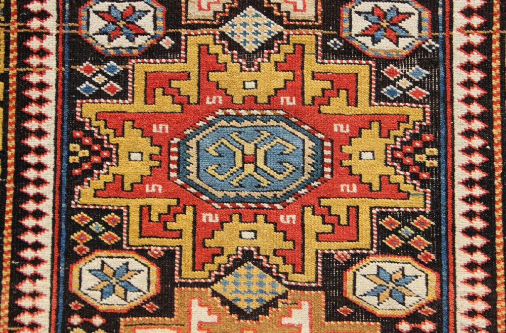 89 x 263cm Fine & Narrow Antique Caucasian Kuba Runner View X