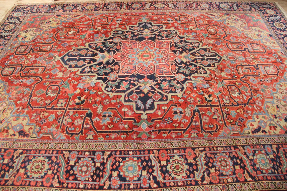 282 x 379cm Antique Heriz Carpet View XII