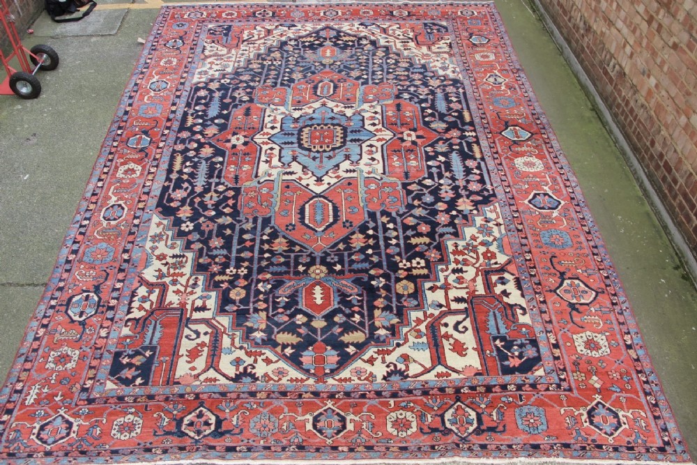 350 x 483cm Antique Karadja Serapi Carpet