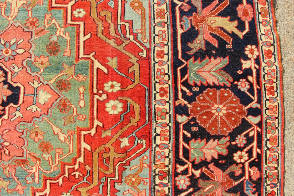 241 x 291cm Antique Serapi Heriz Carpet View VI