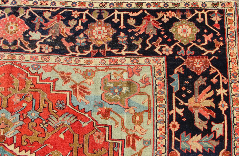 241 x 291cm Antique Serapi Heriz Carpet View VII