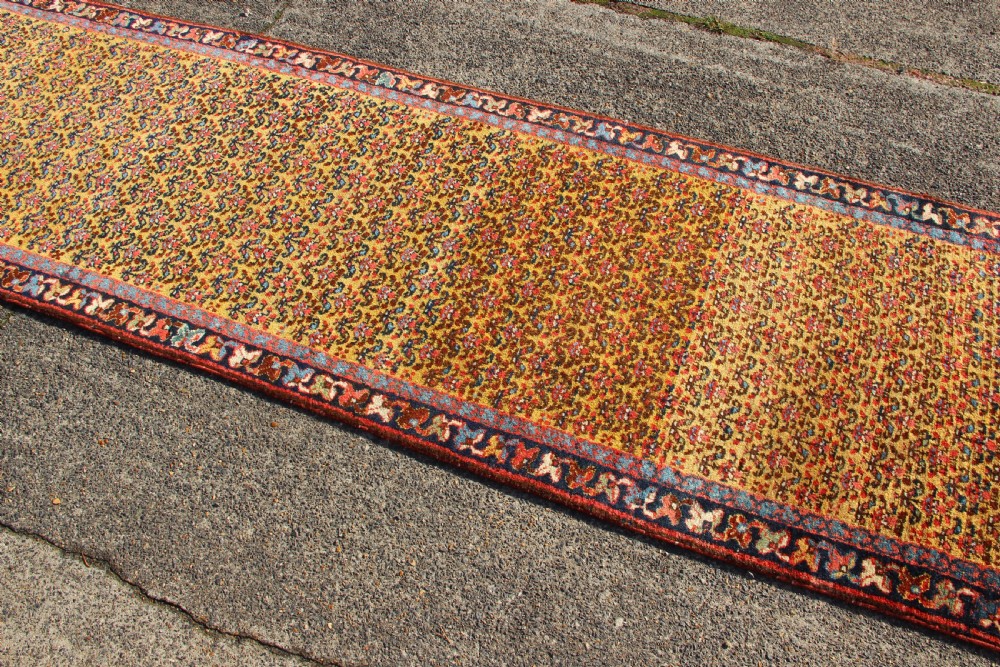 76 x 548cm Very Long And Narrow Antique Kurdish Runner View III