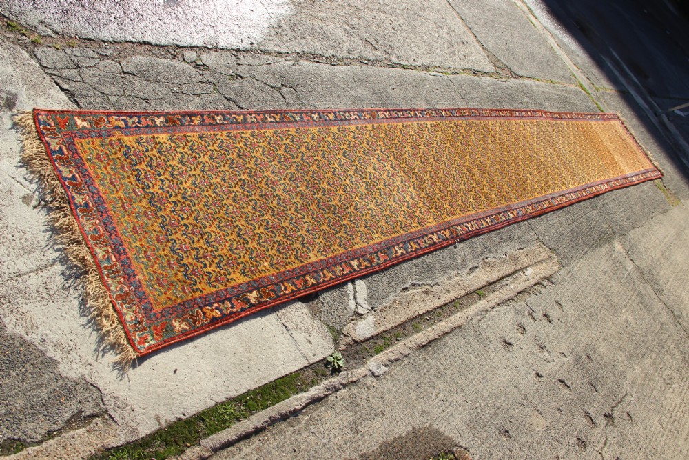76 x 548cm Very Long And Narrow Antique Kurdish Runner View VI