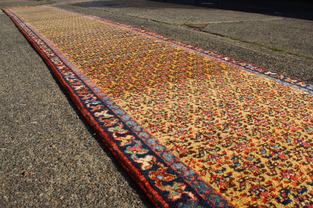 76 x 548cm Very Long And Narrow Antique Kurdish Runner View VII