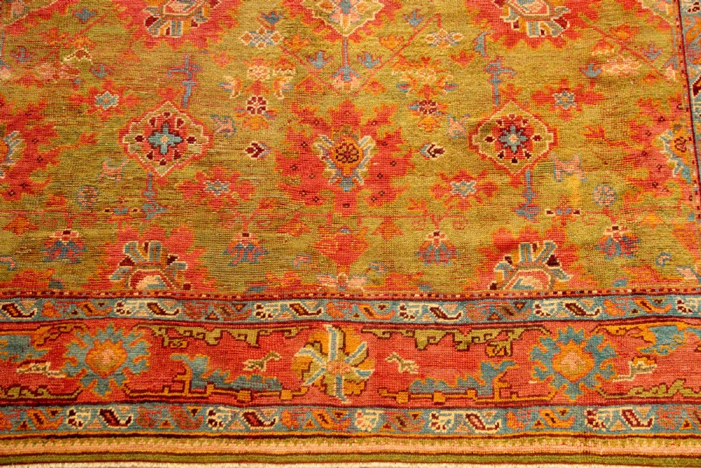 309 x 403cm Antique Green Oushak or Ushak Carpet View II
