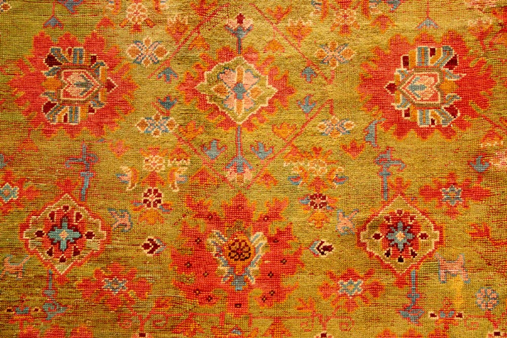 309 x 403cm Antique Green Oushak or Ushak Carpet View III