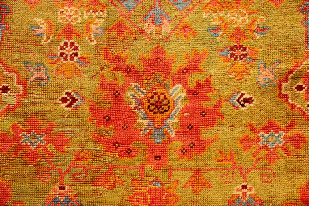 309 x 403cm Antique Green Oushak or Ushak Carpet View IV