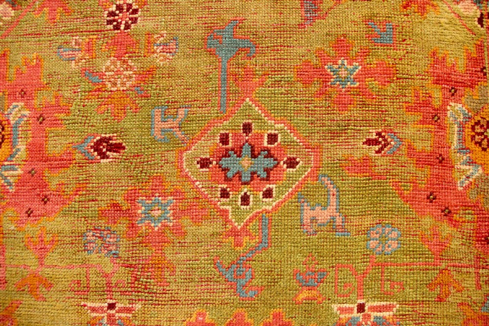 309 x 403cm Antique Green Oushak or Ushak Carpet View VI