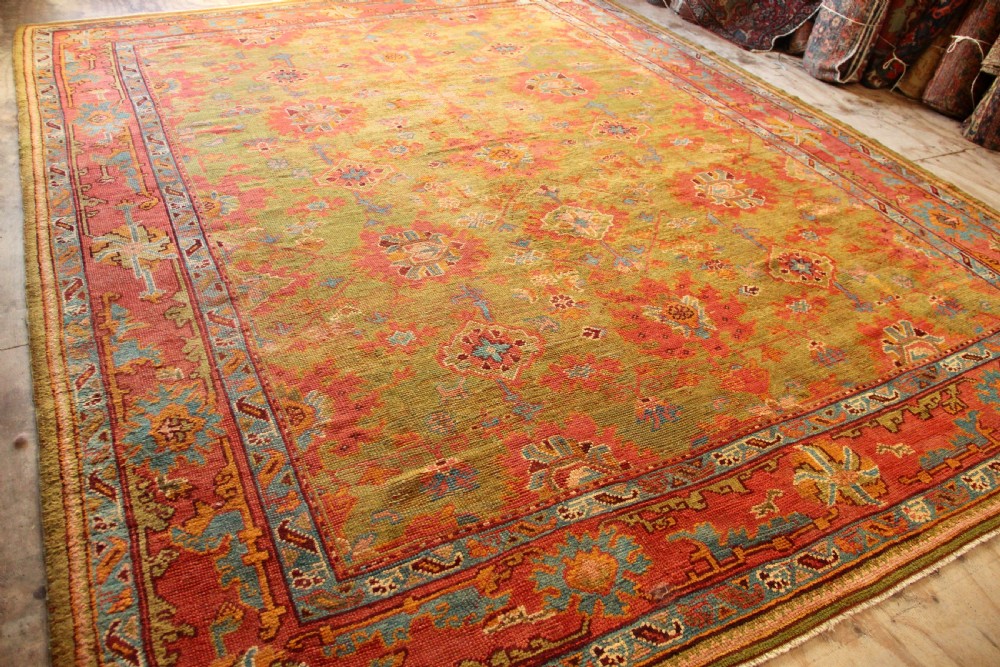 309 x 403cm Antique Green Oushak or Ushak Carpet View VII