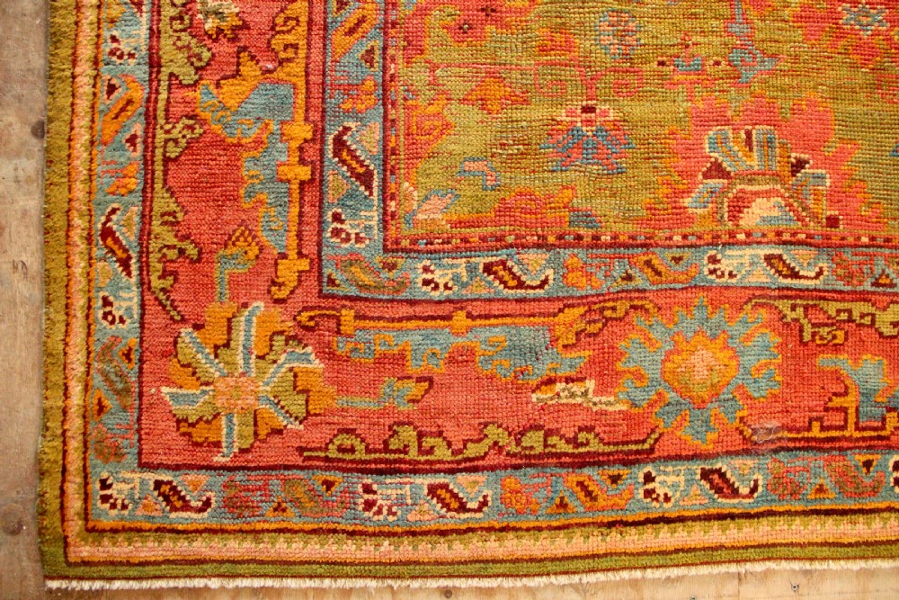 309 x 403cm Antique Green Oushak or Ushak Carpet View XII