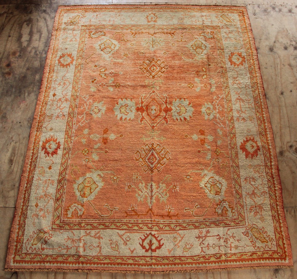 220 x 287cm Antique Oushak or Ushak Rug