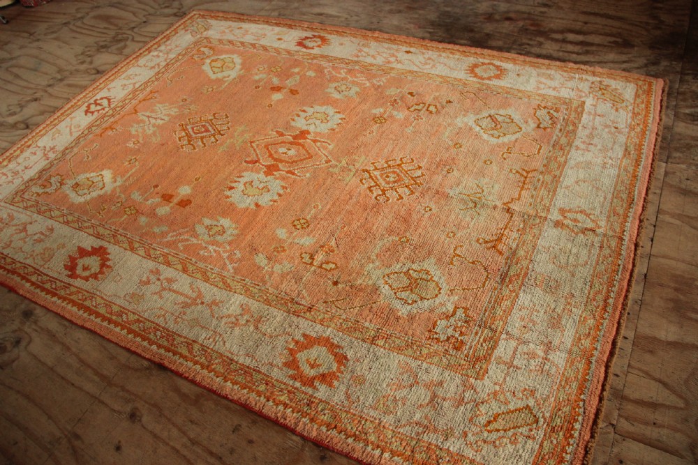 220 x 287cm Antique Oushak or Ushak Rug View XIII