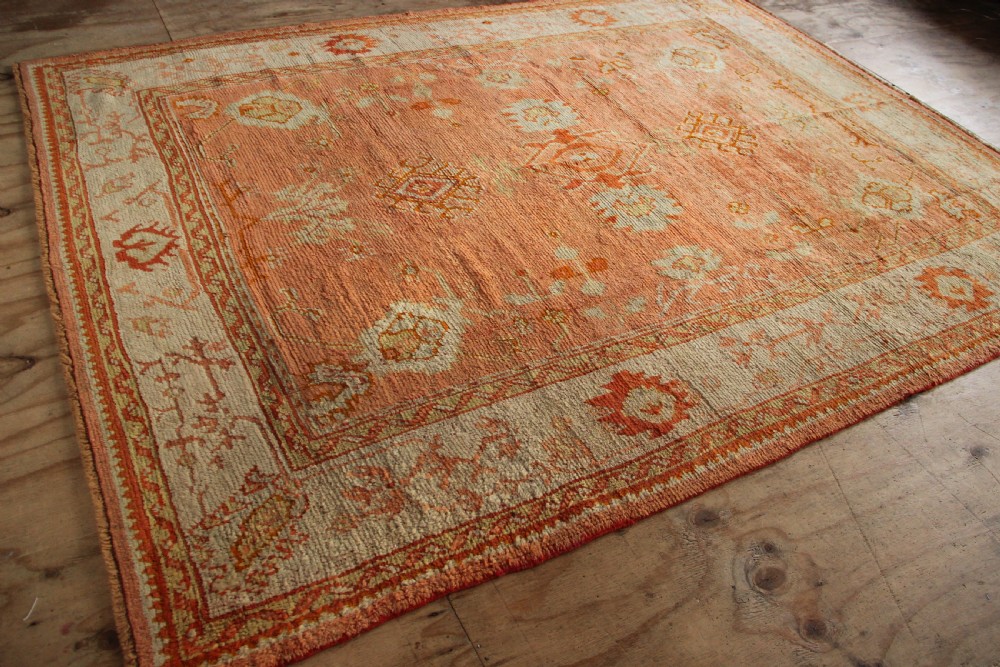220 x 287cm Antique Oushak or Ushak Rug View XIV