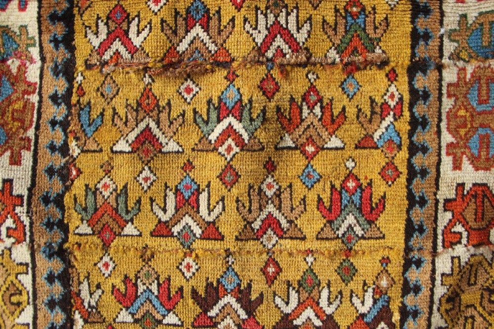90 x 145cm Antique NW Persian Fragments Sewn Together View II