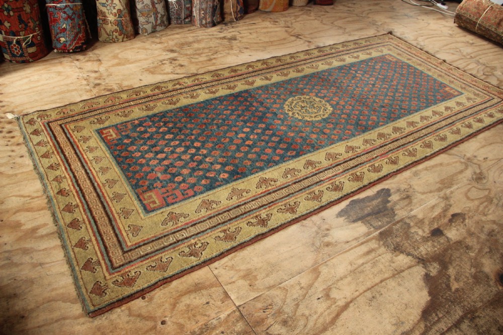 151 x 336cm 18th Century Khotan Carpet View II