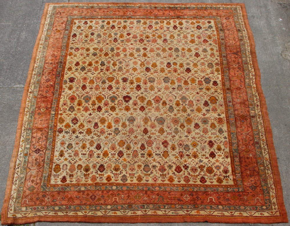 380 x 504cm Antique Oushak or Ushak Carpet