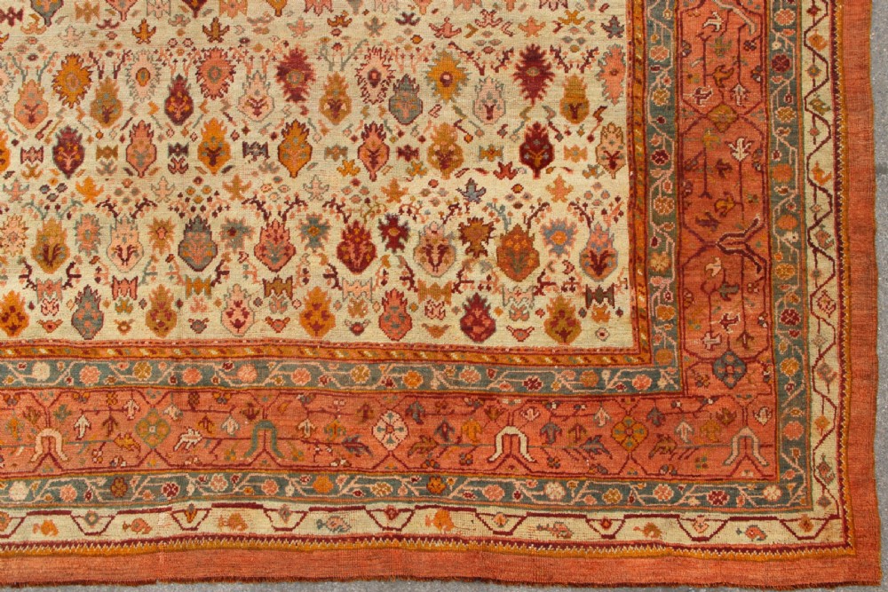 380 x 504cm Antique Oushak or Ushak Carpet View III