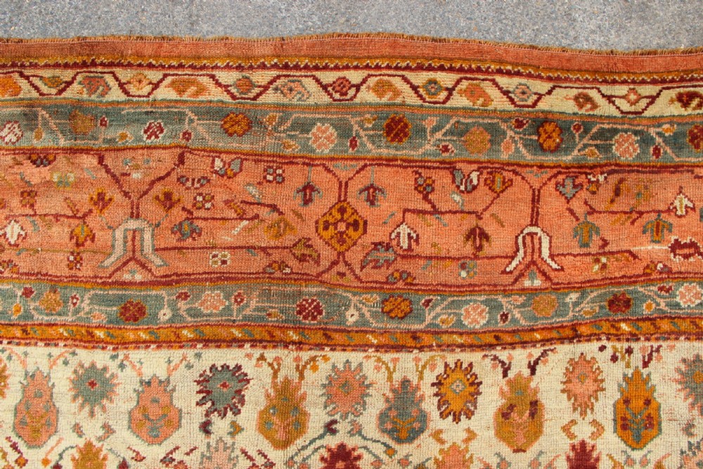 380 x 504cm Antique Oushak or Ushak Carpet View V