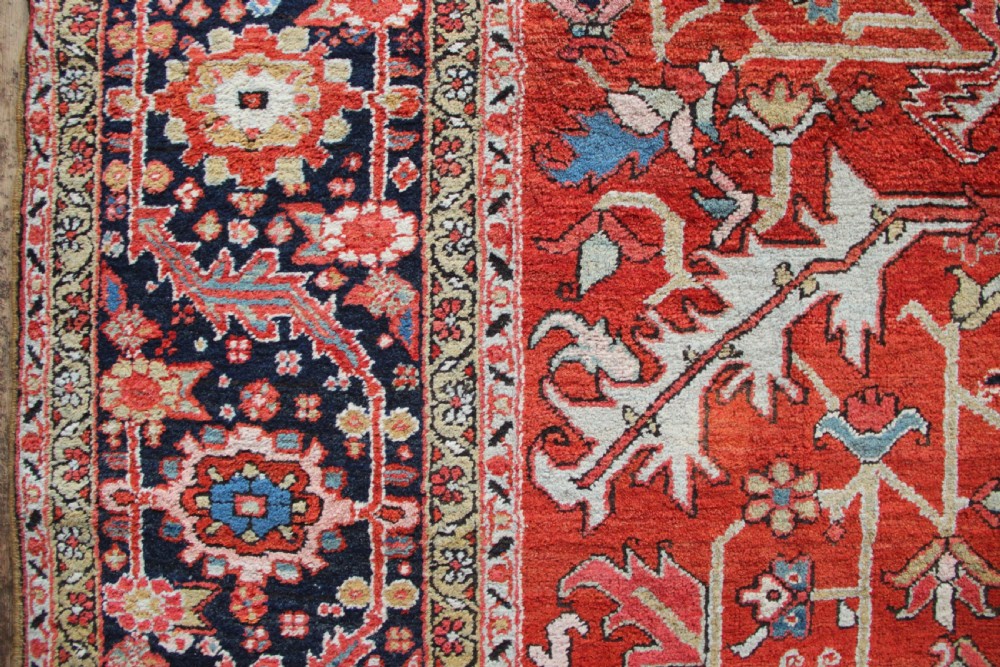 290 x 444cm Antique Fine Heriz Carpet View V