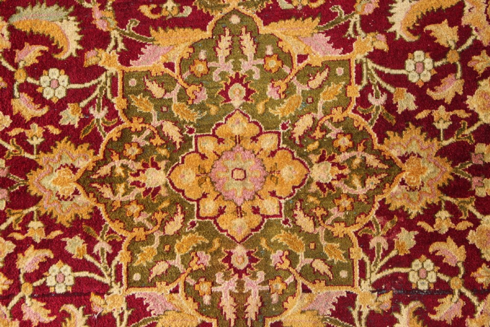 122 x 213 Extremely Fine Antique Amritsar Rug North India View IV