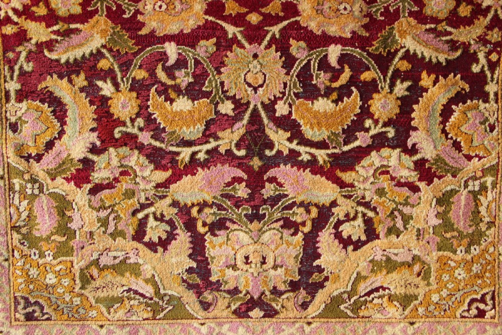 122 x 213 Extremely Fine Antique Amritsar Rug North India View V