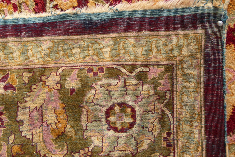 122 x 213 Extremely Fine Antique Amritsar Rug North India View IX