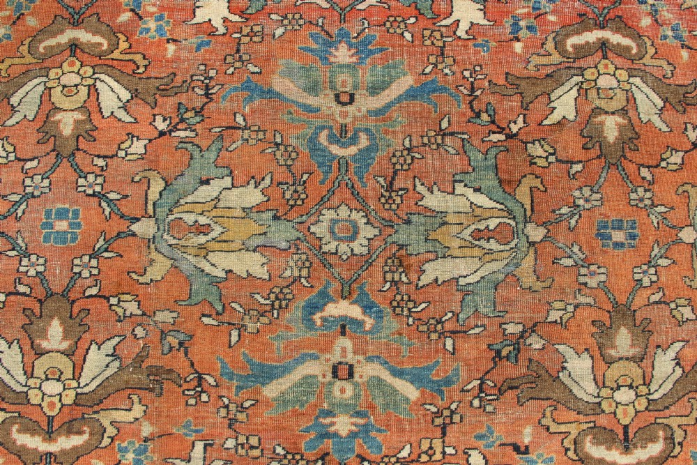 318 x 407cm Fine Antique Mahal Carpet View VI