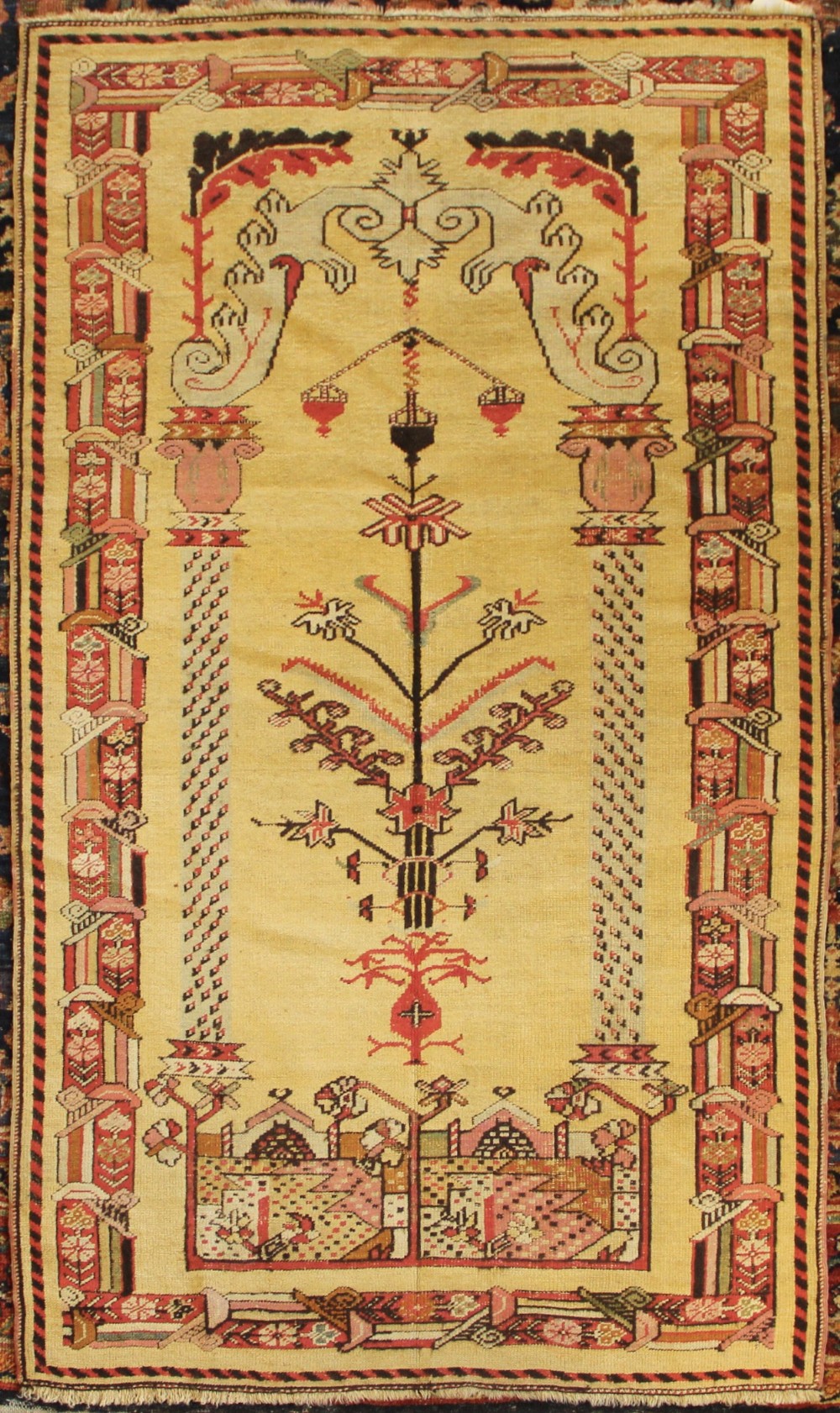 112 x 191cm Antique Kirsehir Prayer Rug