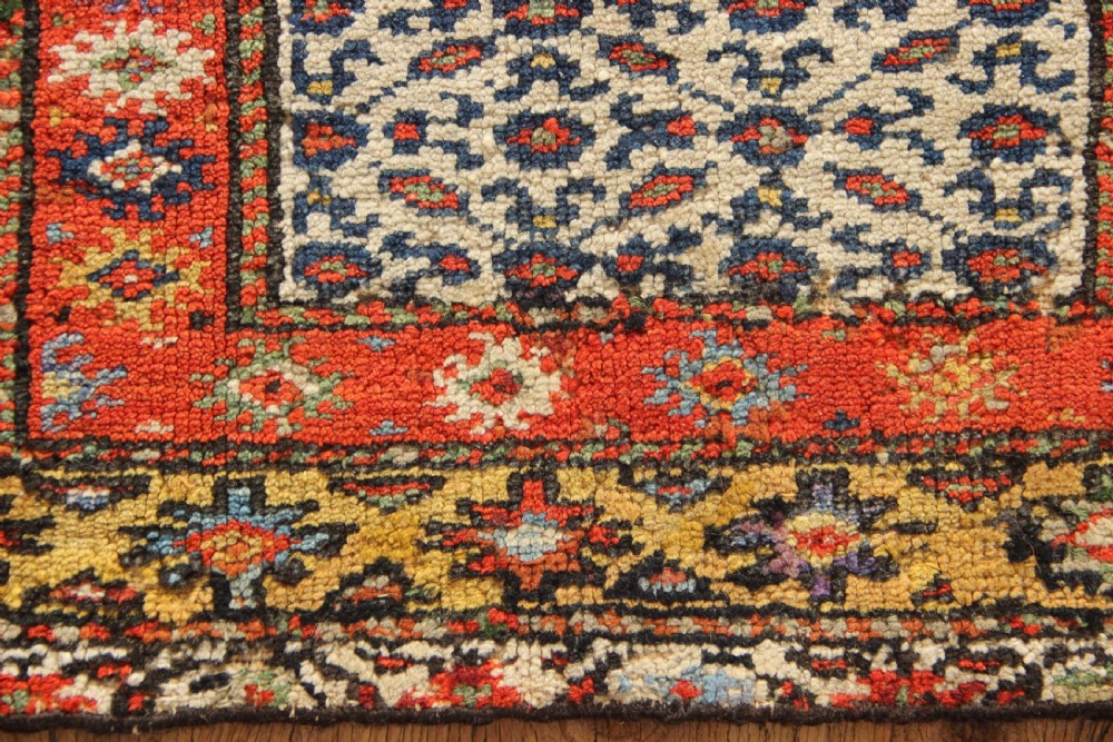 72 x 53cm Antique Fine Hamadan Mat View II