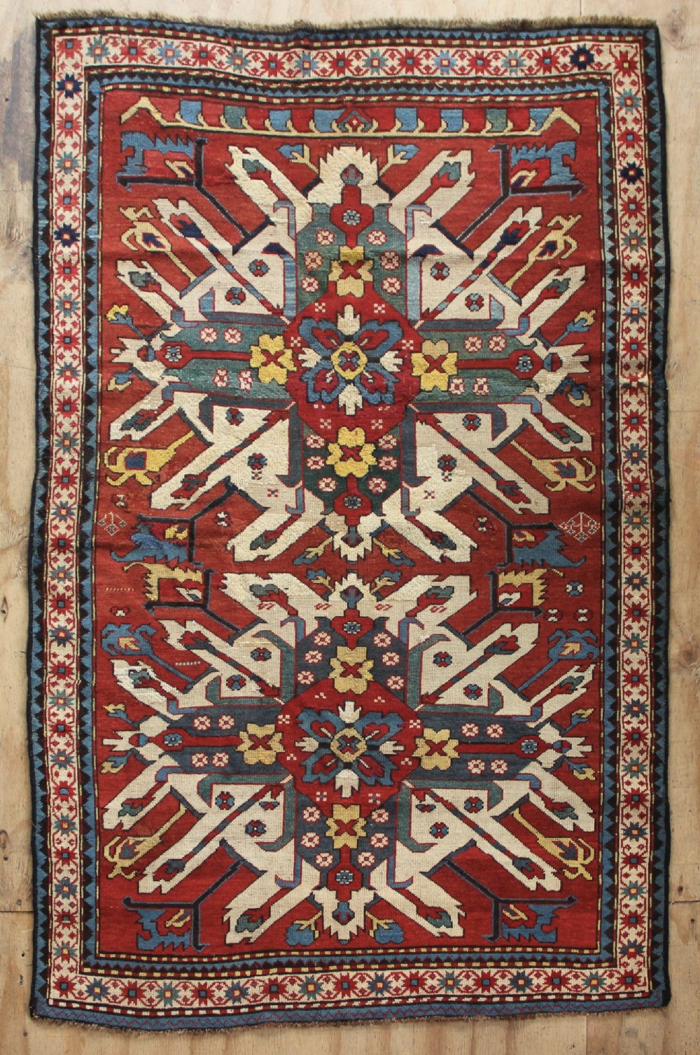 127 x 199cm Antique 'Eagle' Kazak Rug