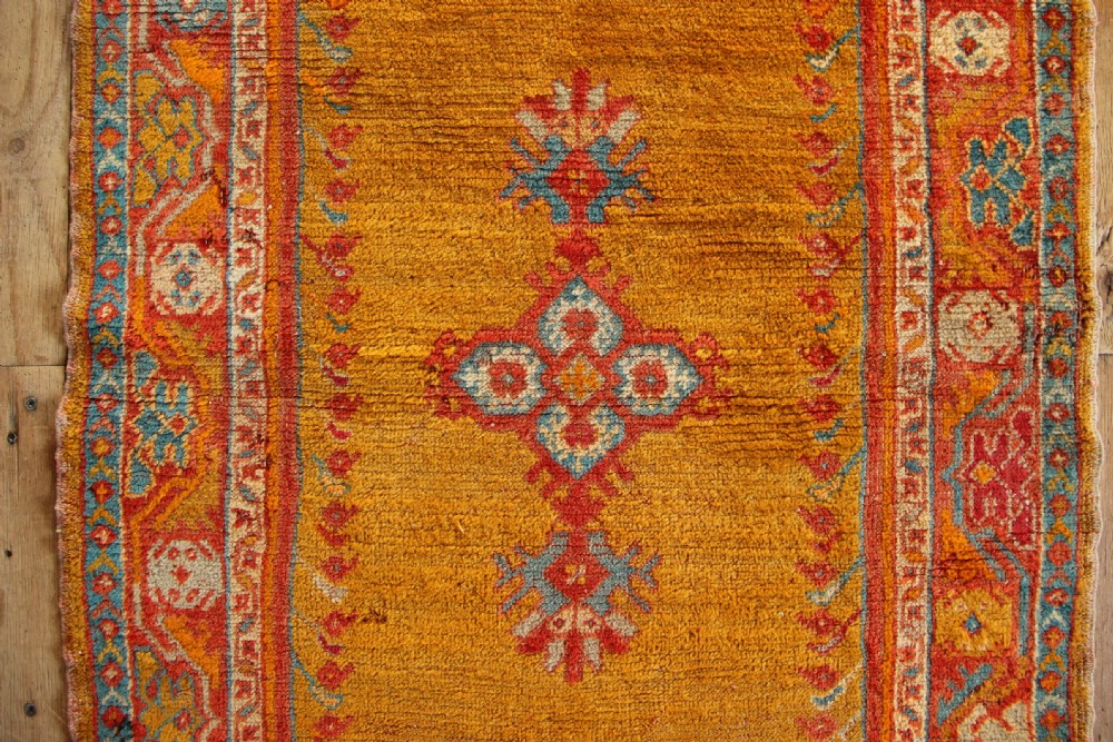80 x 163cm Antique Kula Oushak Rug View III