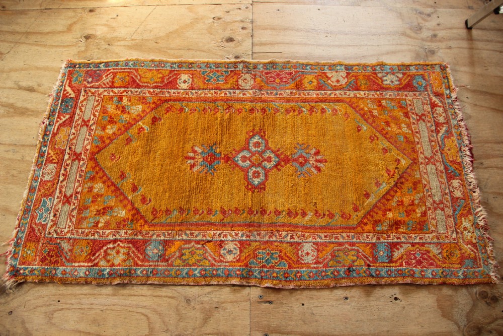 80 x 163cm Antique Kula Oushak Rug View VI