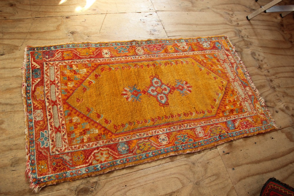 80 x 163cm Antique Kula Oushak Rug View VII