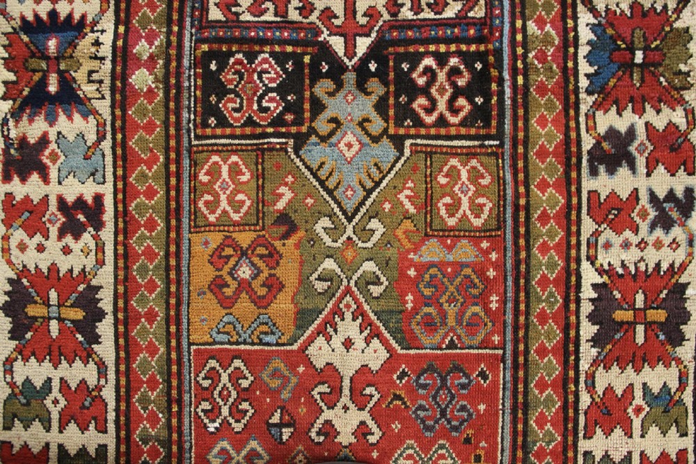 114 x 215cm Antique Fine Kazak Prayer Rug View III