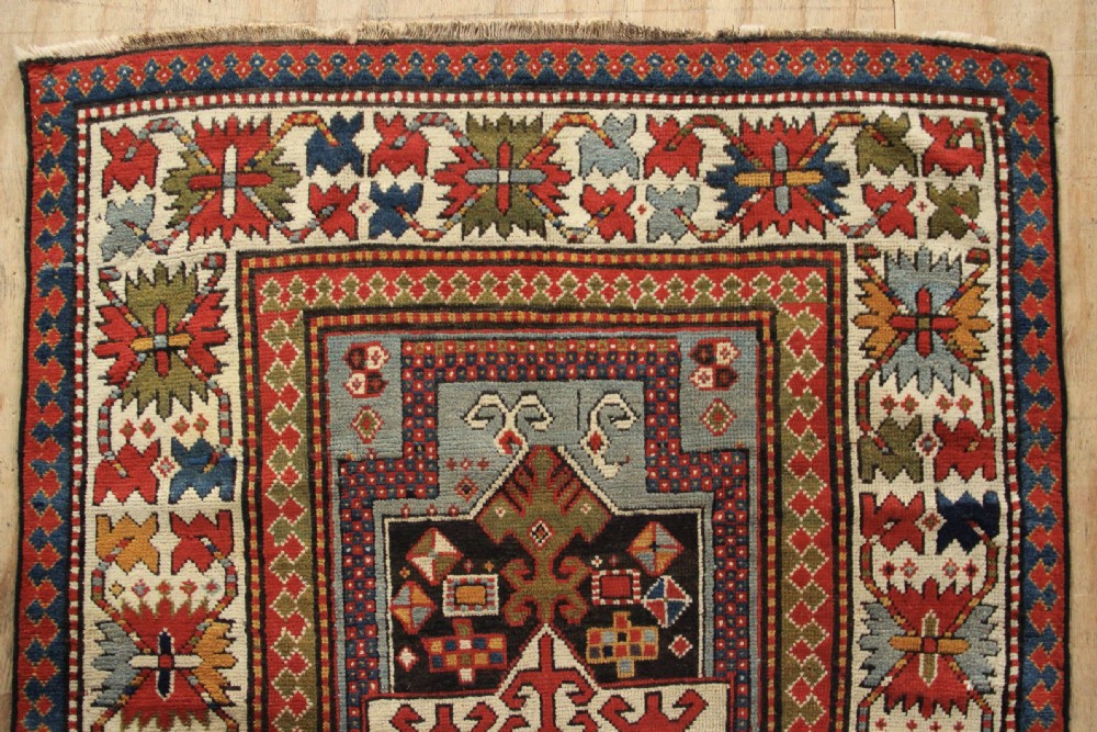 114 x 215cm Antique Fine Kazak Prayer Rug View IV