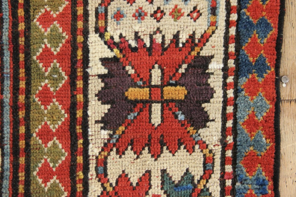 114 x 215cm Antique Fine Kazak Prayer Rug View VII