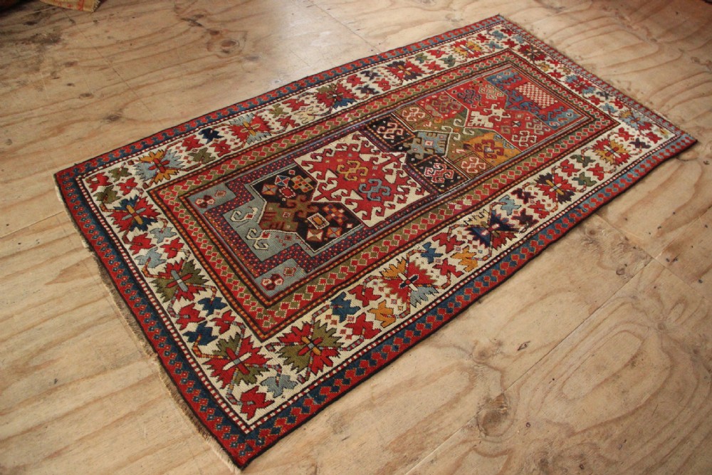 114 x 215cm Antique Fine Kazak Prayer Rug View IX