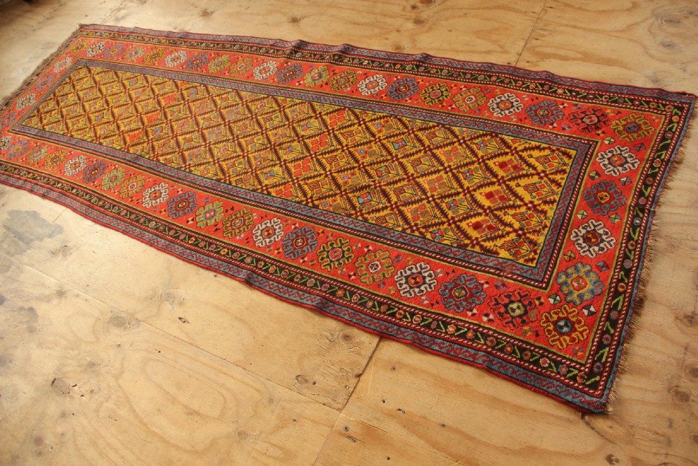 121 x 314cm Antique Genje Caucasian Runner View XII