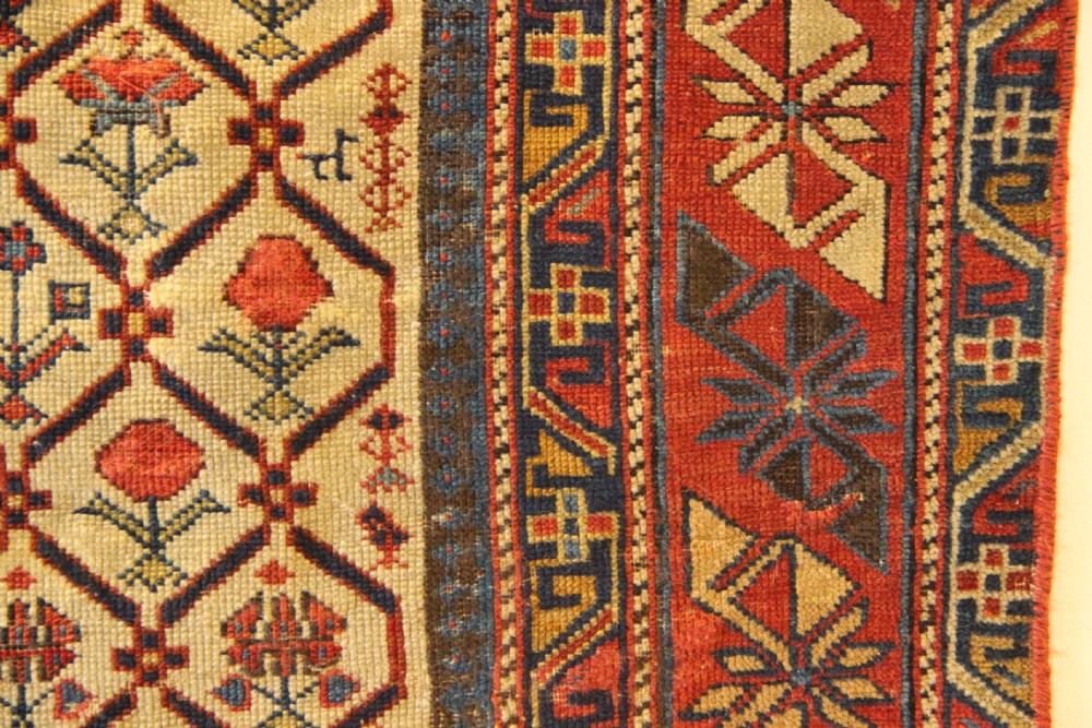 89 x 136cm Antique Fine Shirvan Prayer Rug, Dated View IV